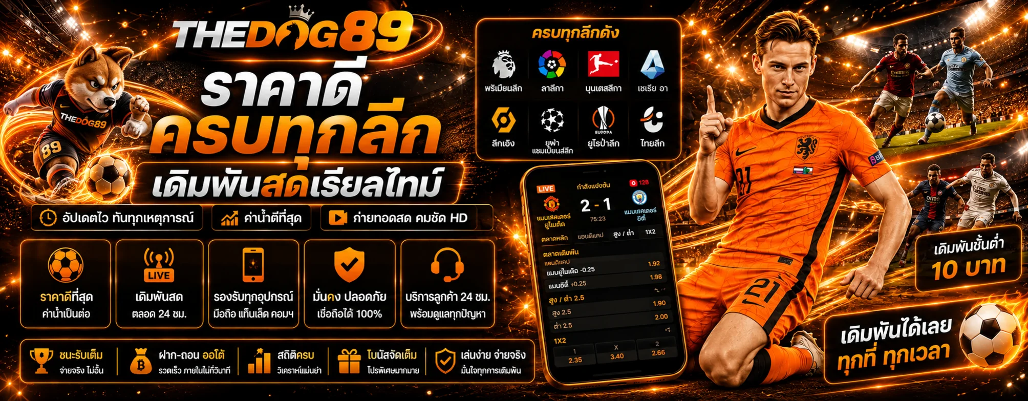 แบนเนอร์ฟุตบอลและผลบอลสด THEDOG89